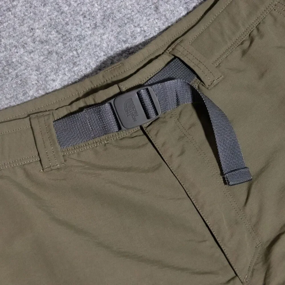 The North Face Paramount II Green Nylon Belted Cargo Shorts Men's 34 Outdoors